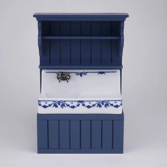 Discontinued - Blue Kitchen Sink Cabinet