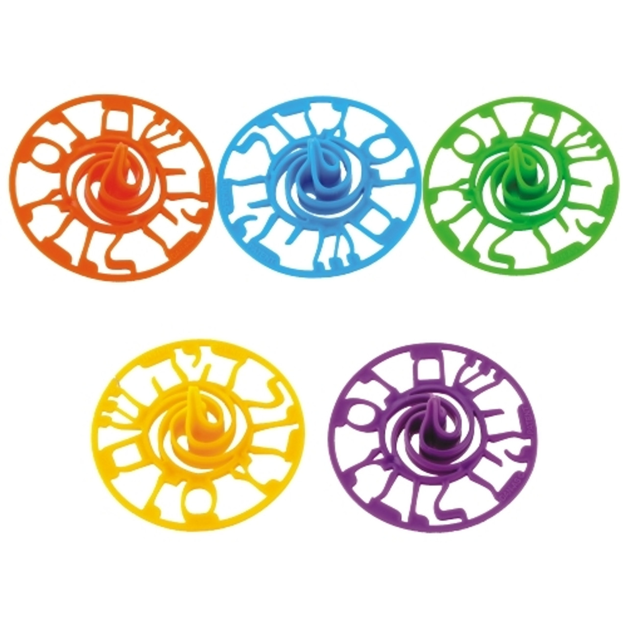 60 Jumbo Chanukah Dreidel Spinners Colorful, 2.5" Wide (pack of 60) - ON SALE!