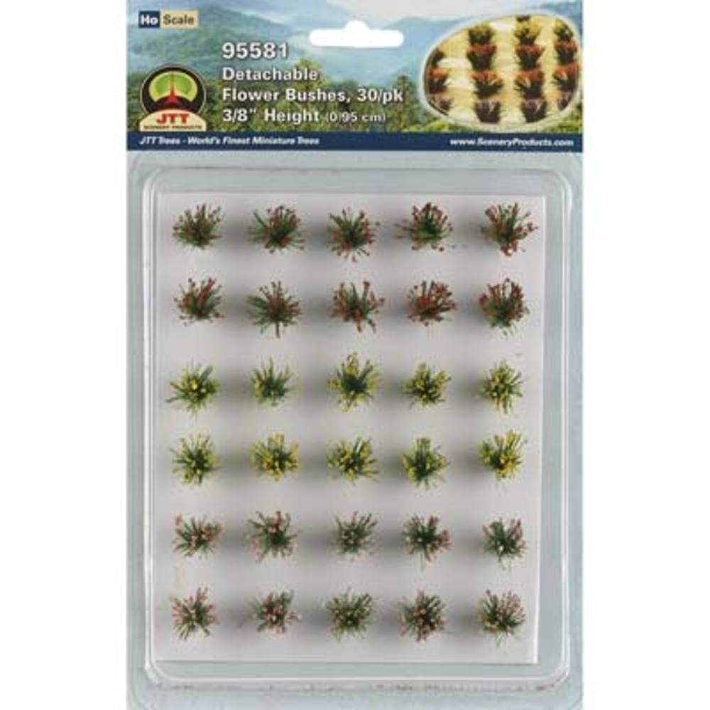 HO Scale Detachable Flower Bushes (30)