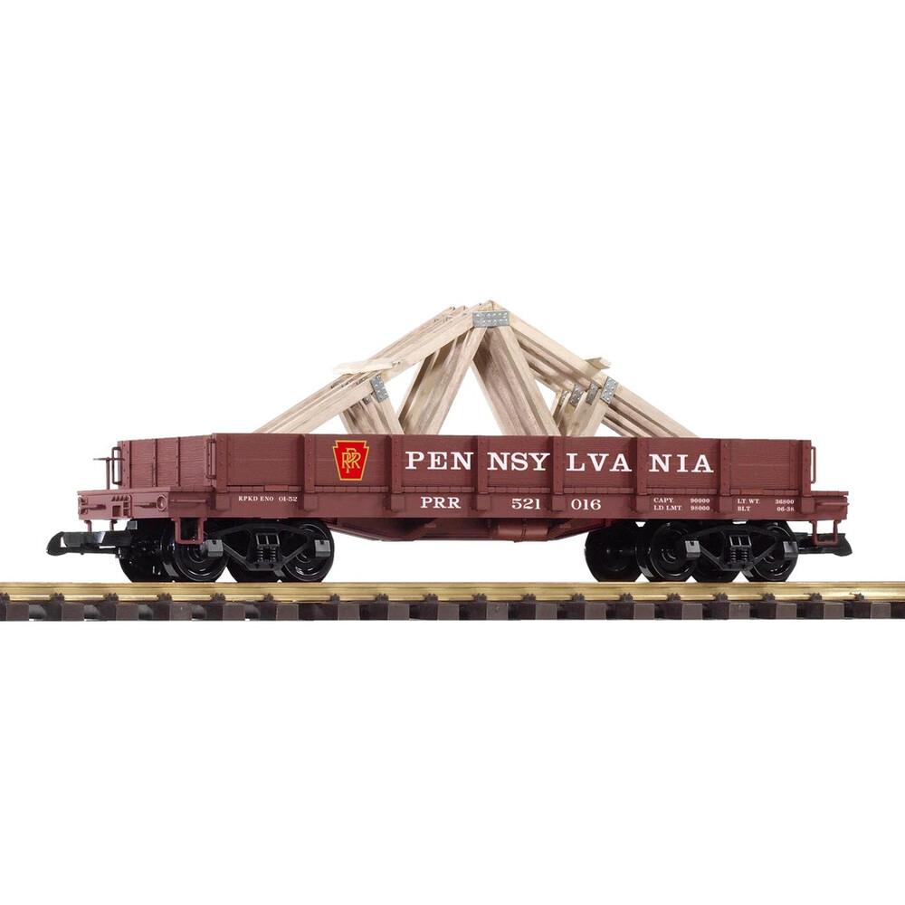 Piko G-Scale PRR Low-Side Gondola w/ Roof Trusses