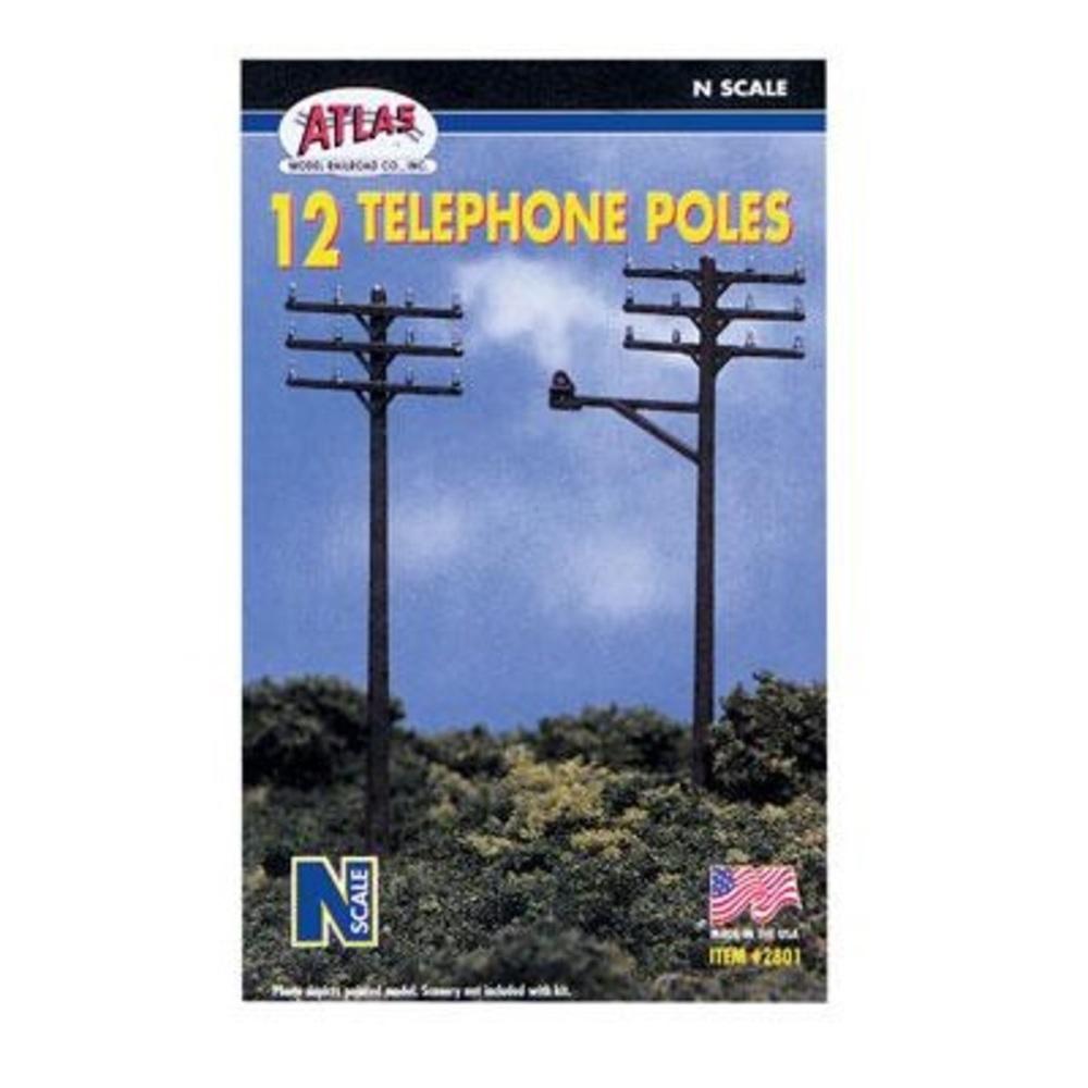 N Scale Telephone Poles (12)