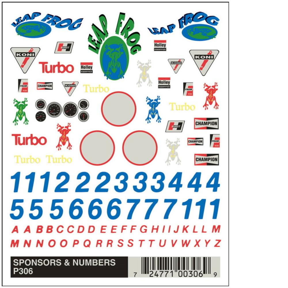 Pinewood Derby Sponsor & Number Decal