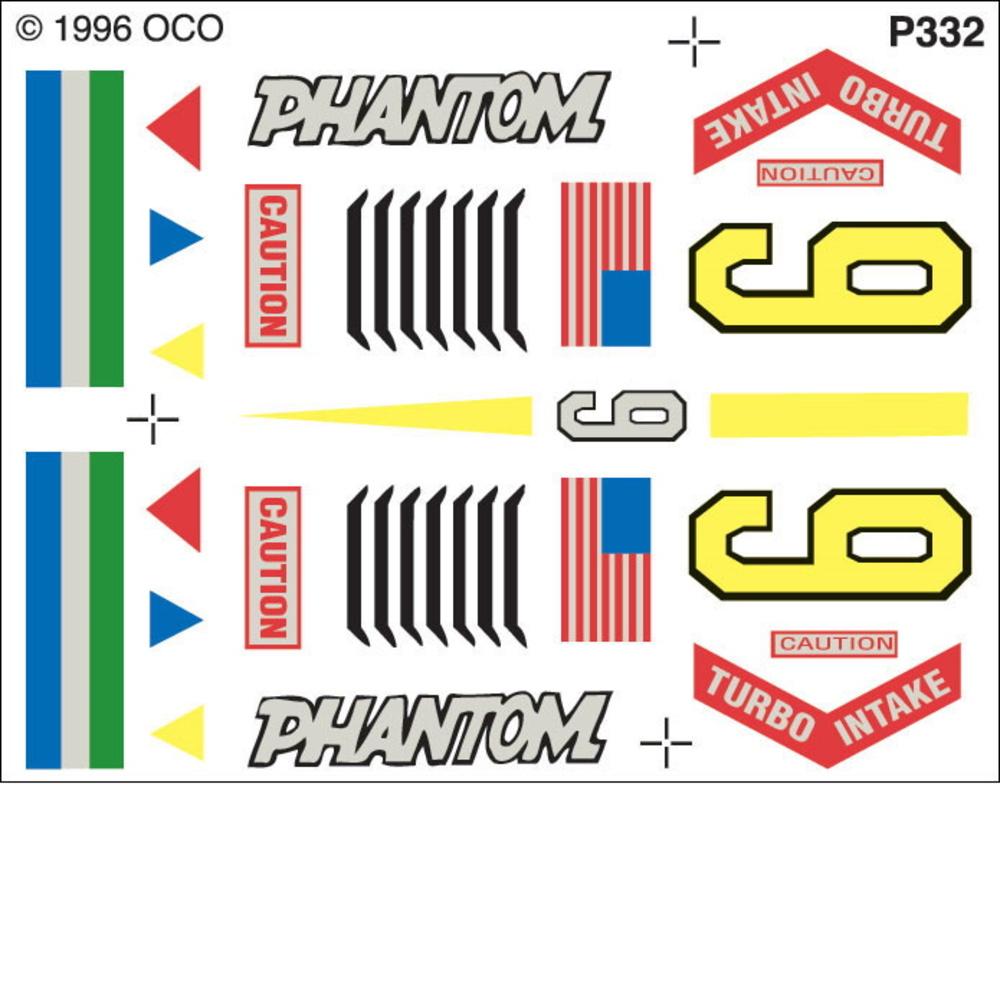 Pinewood Derby Phantom Transfer Decals & Custom Casted Parts