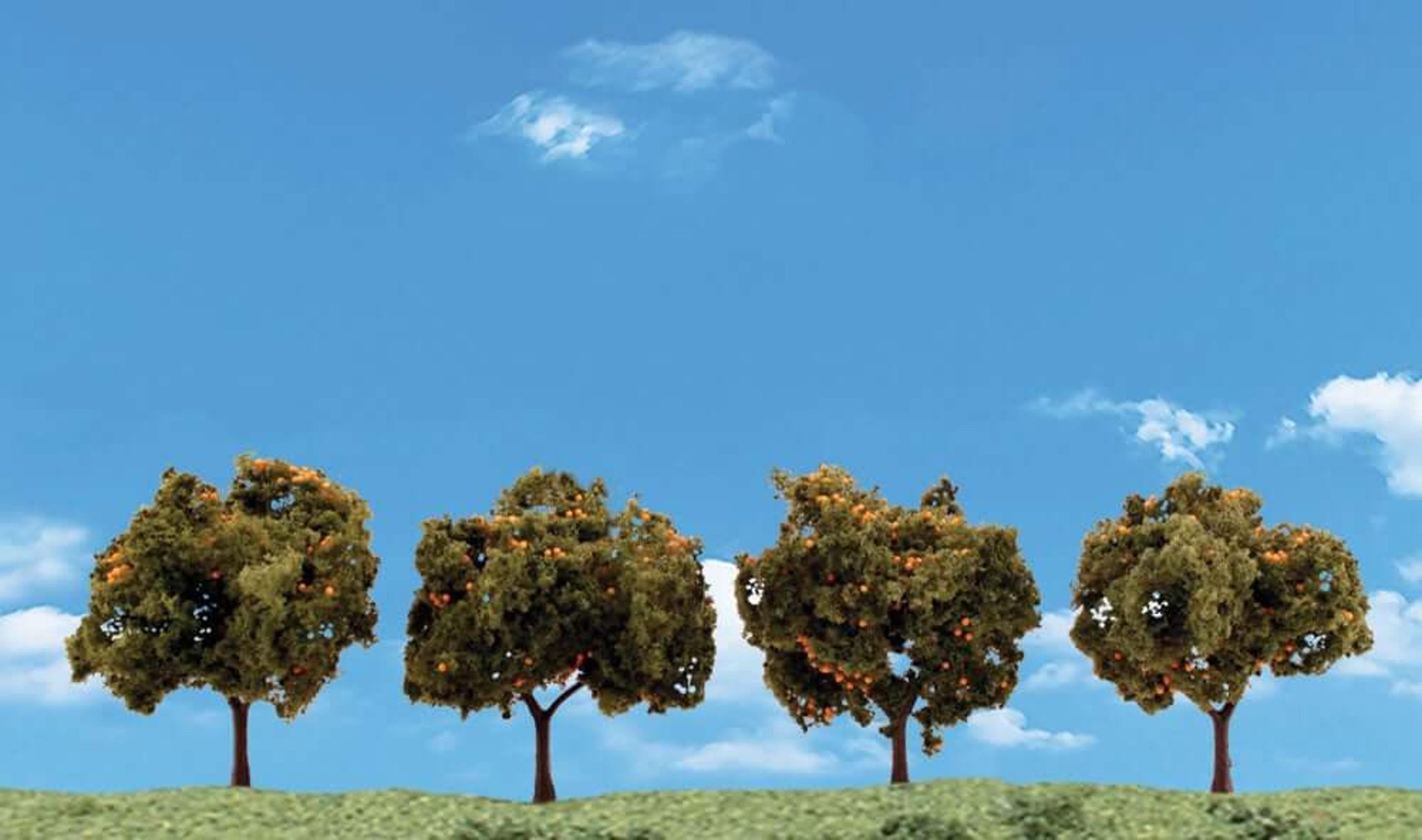 Woodland Scenics Orange Trees (2-3in, 4 pc)