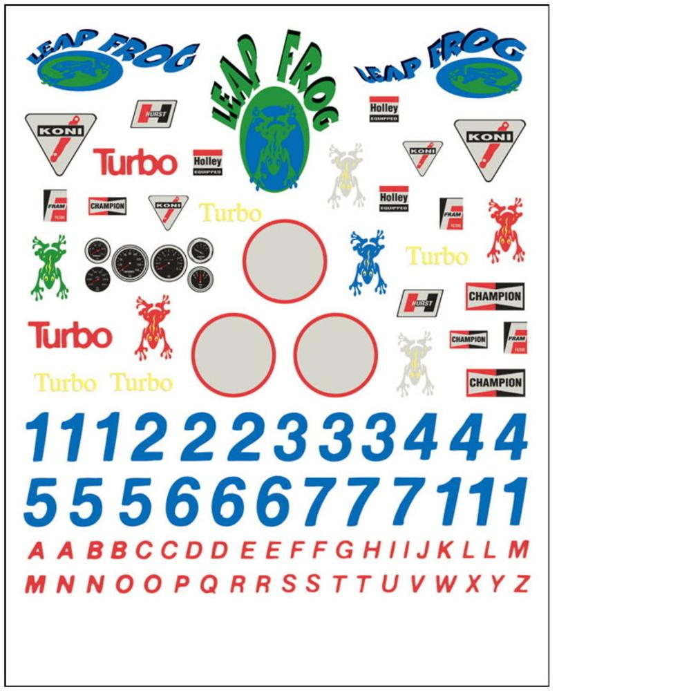 Pinewood Derby Off-Road Dry Transfer Decals