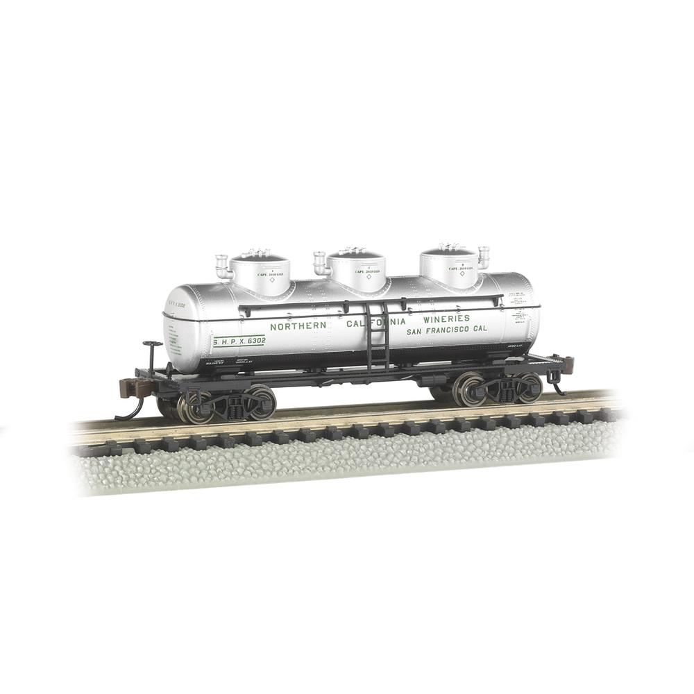 Bachmann N-Scale California Wineries 3-Dome Tank Car