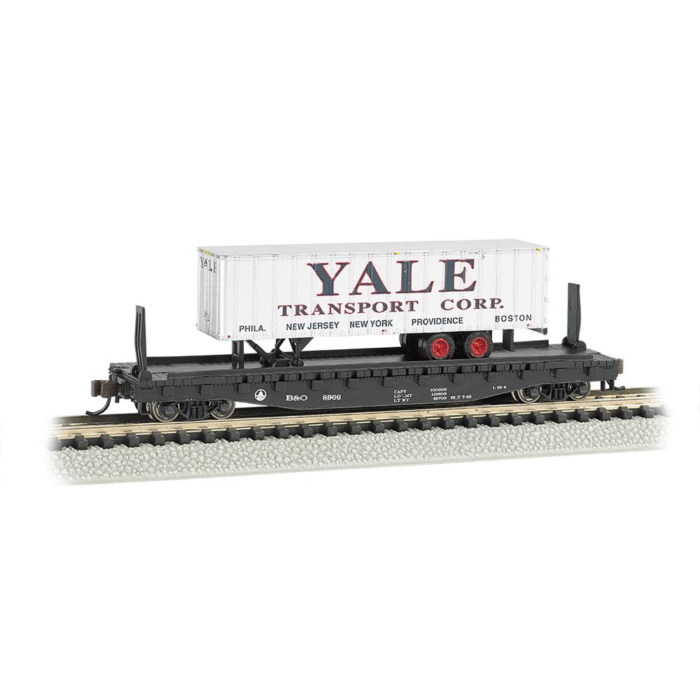 Bachmann N-Scale Atlantic Coast Line Flat Car w/ Yale Trailer