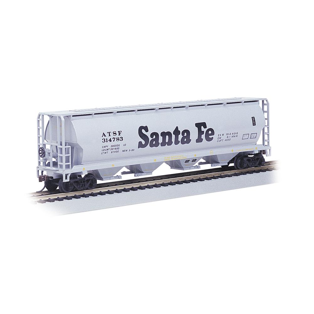 Bachmann HO Santa Fe 4 Bay Cylindrical Grain Hopper