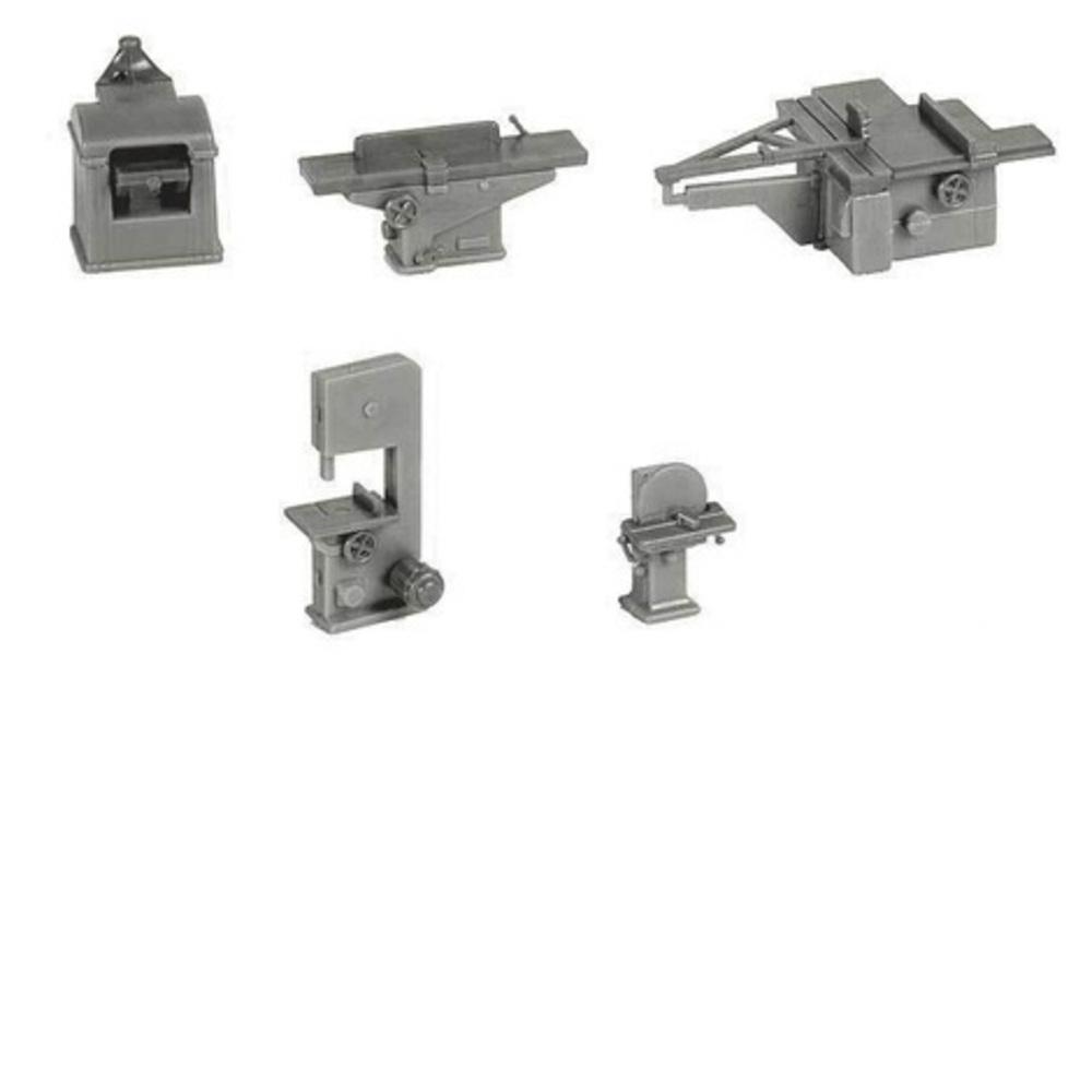 HO Woodshop Equipment: Jointer, Table Saw, Planer, Disc Sander, etc.