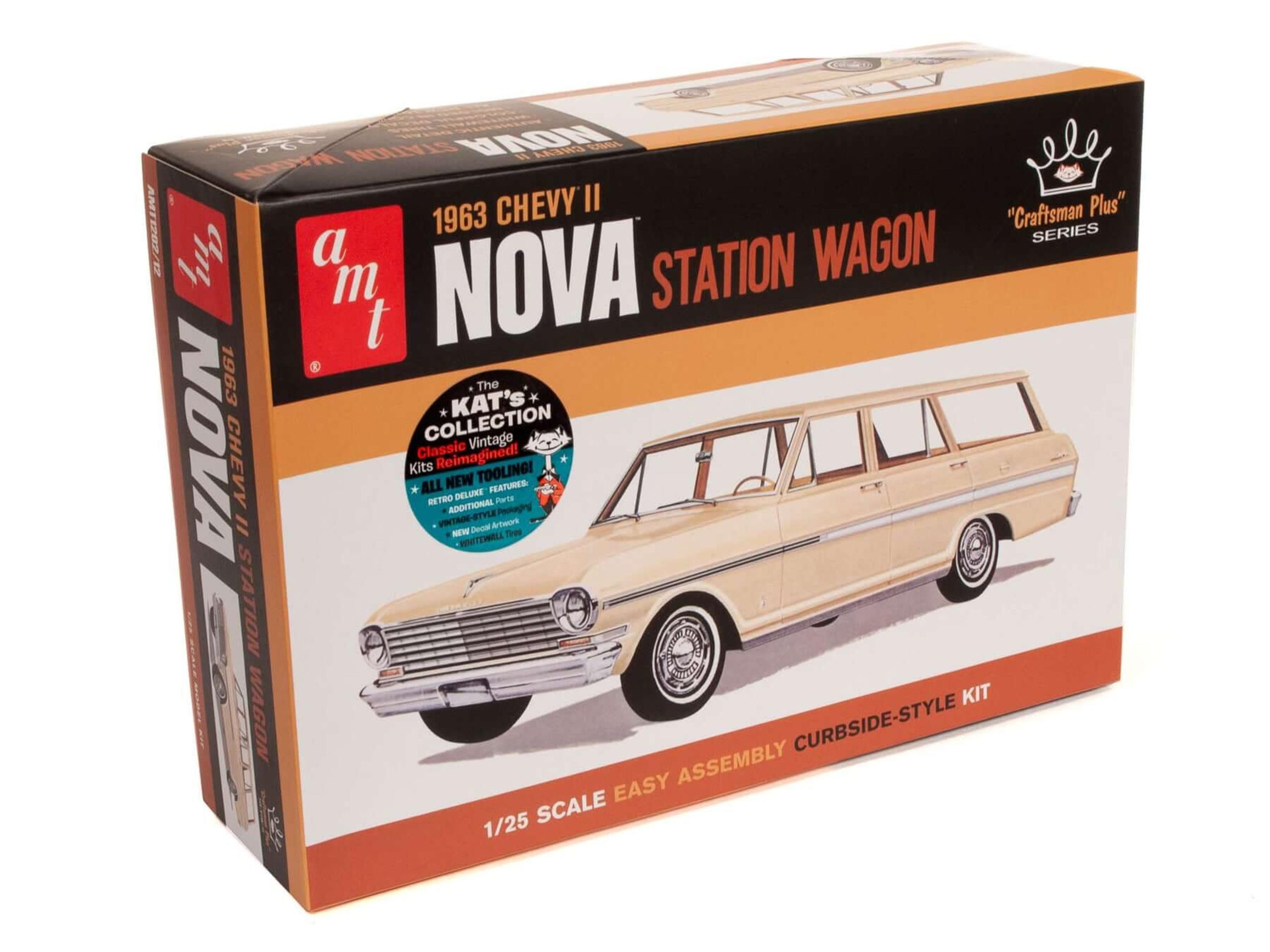 AMT 1/25 1963 Chevy II Nova Station Wagon Craftsman Plus Series Kit