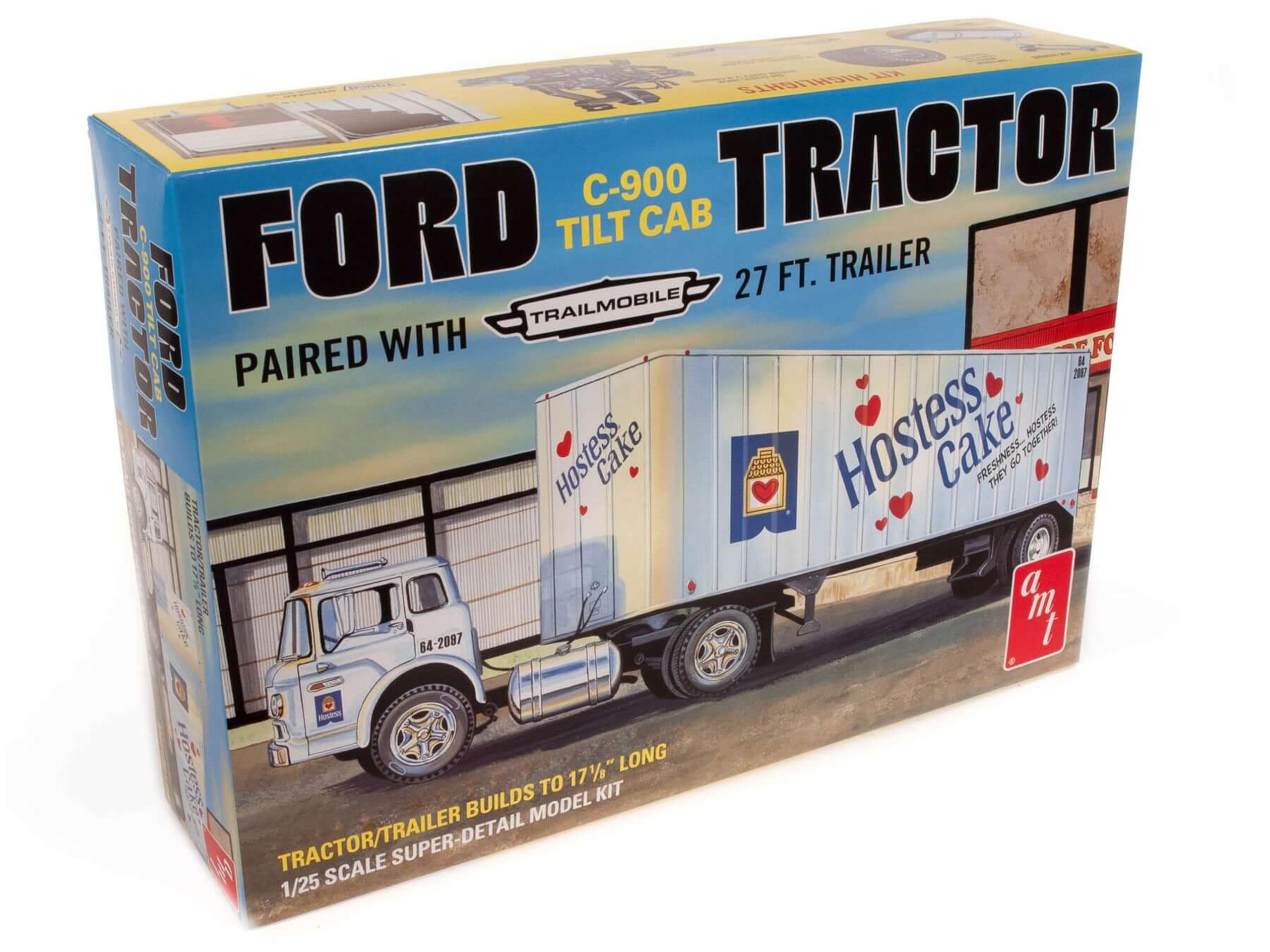 AMT 1/25 Ford C-900 Hostess Truck w/ Trailer Model Kit