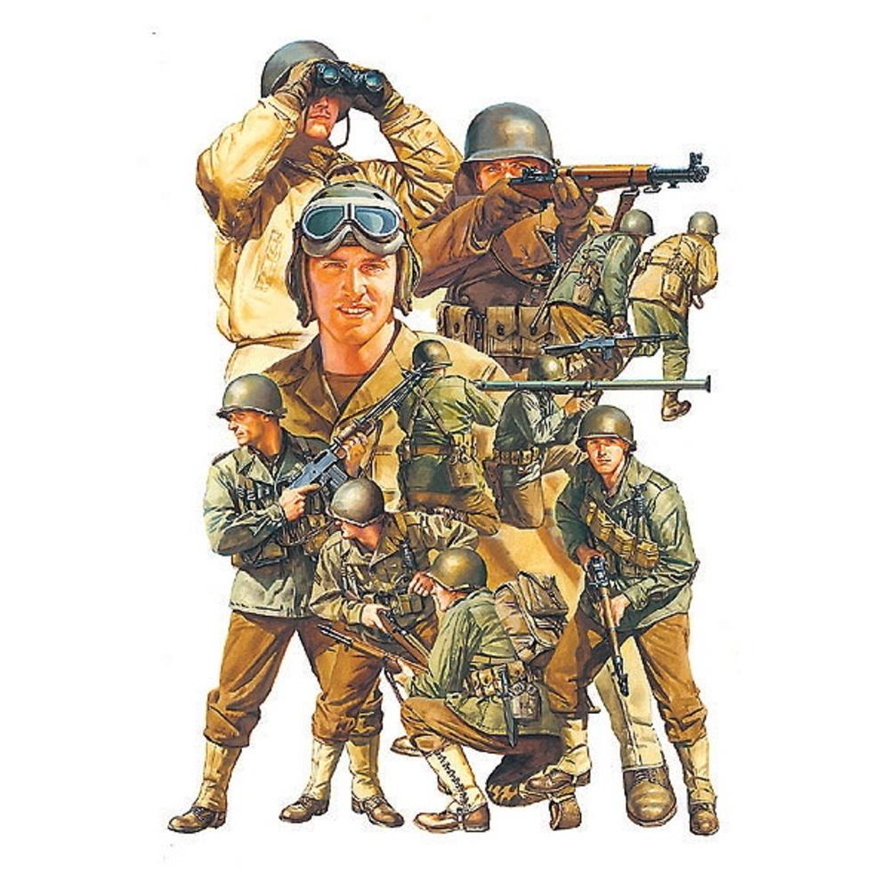 1/48 WWII US Army Infantry GIs (15)