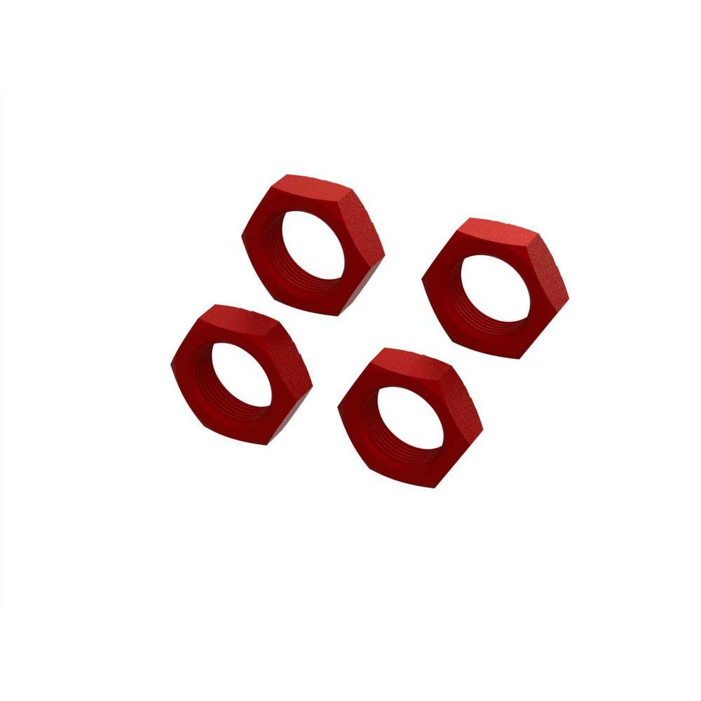 ARRMA Aluminum Wheel Nuts 24mm, Red (4)