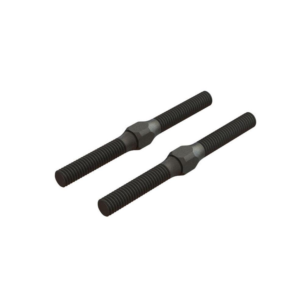 ARRMA Steel Turnbuckle, M4 x 48mm, Black (2)