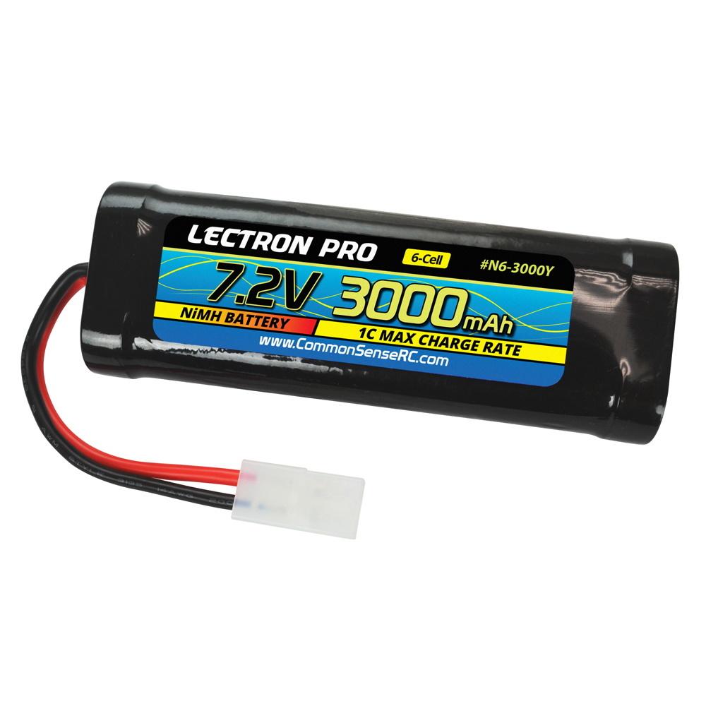 Battery - NiMH 7.2V (6-cell) 3000mAh Flat Pack with Tamiya Connector