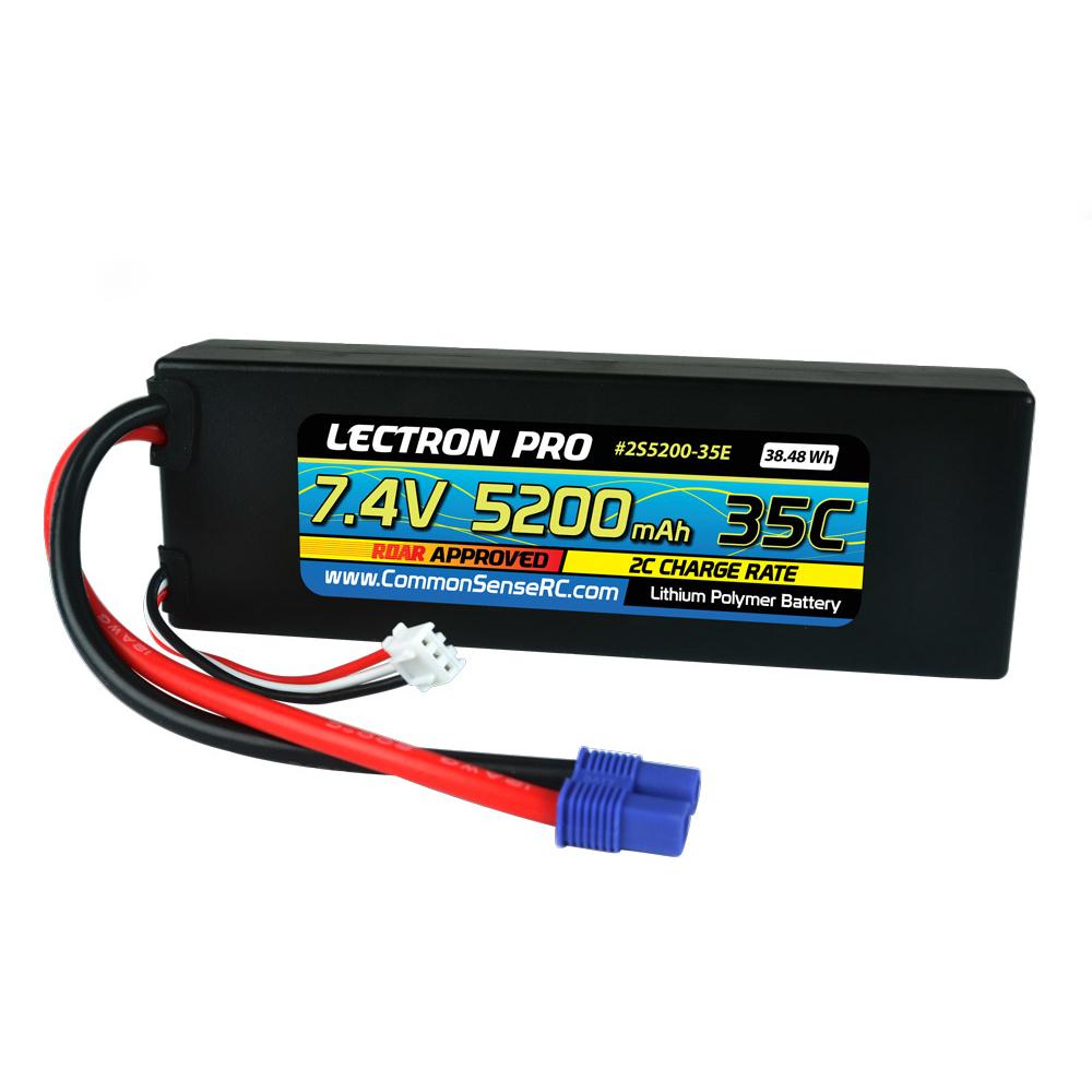 Battery - 7.4V 5200mAh 35C Lipo Battery with EC3 for 1/10 Vehicles