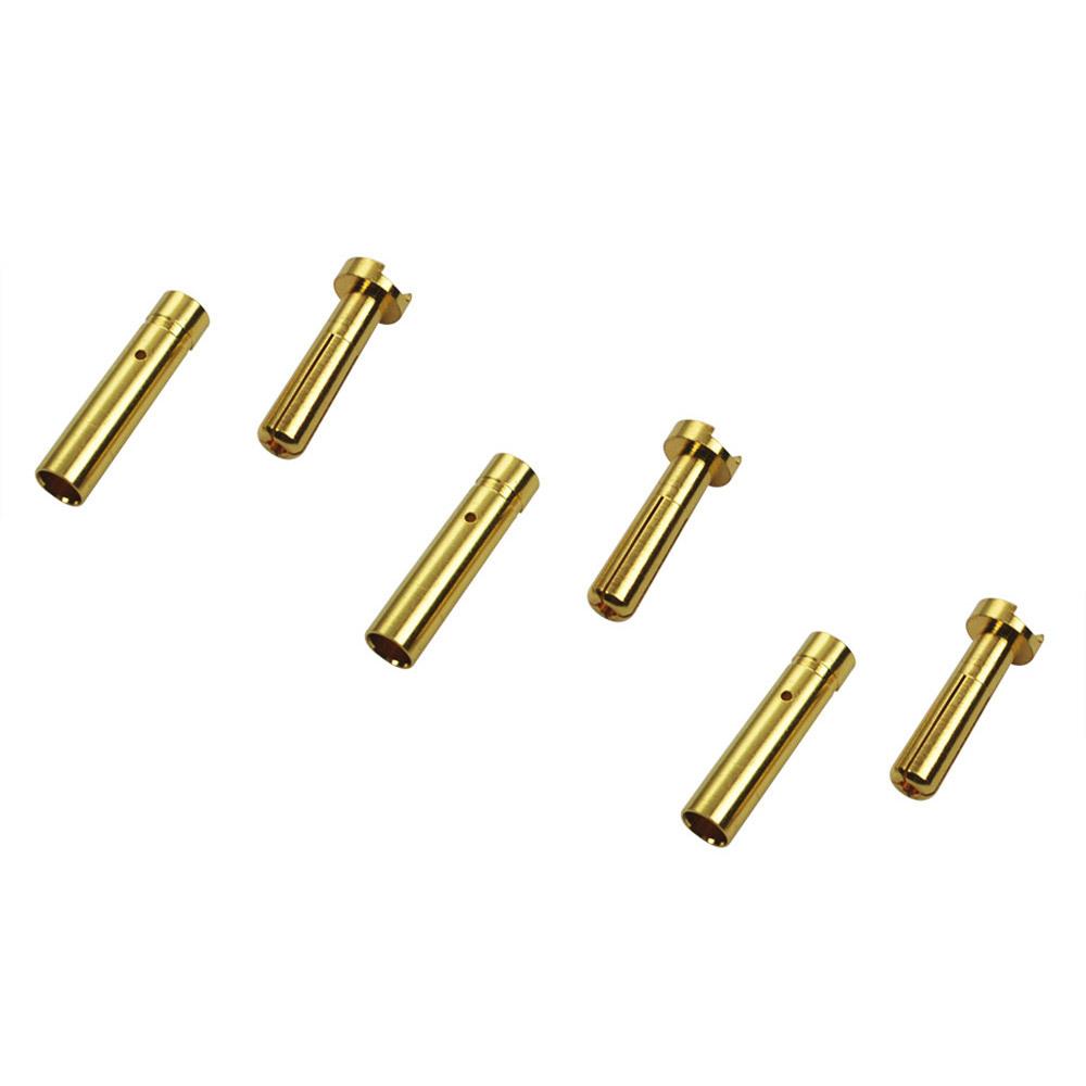 Common Sense RC Low Profile Bullet Connectors - 4mm 3 Male / 3 Female