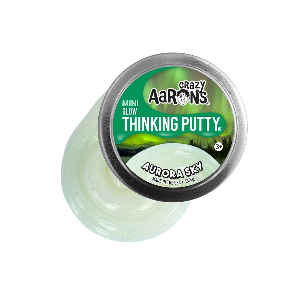 Crazy Aarons Mini Glow Thinking Putty - Aurora Sky