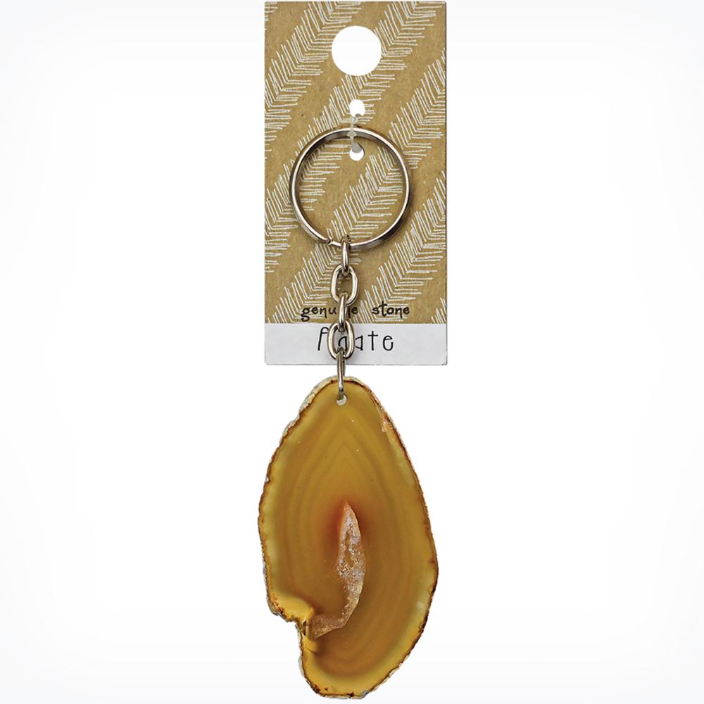 Agate Slab Key Chain