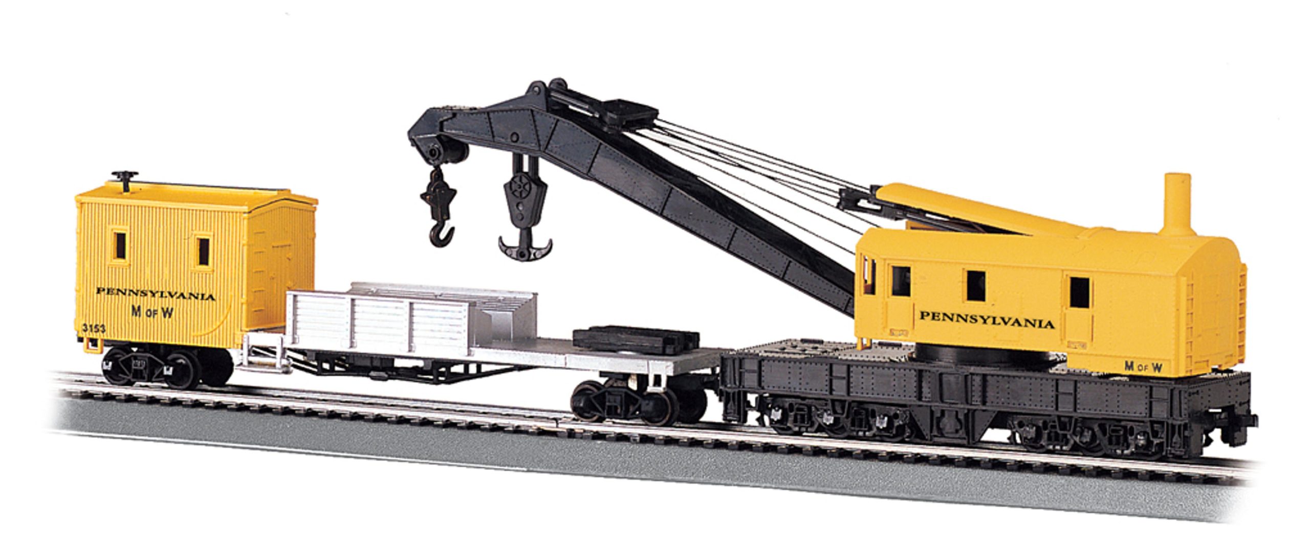 HO Pennsylvania - 250-Ton Steam Crane & Boom Tender