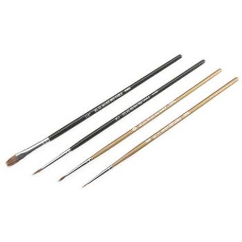 Brushes - Camel/Sable Round/Flat (4)