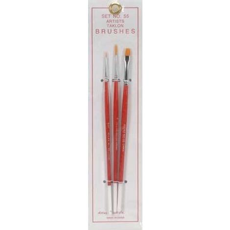 Taklon Brushes, 3 Piece Set