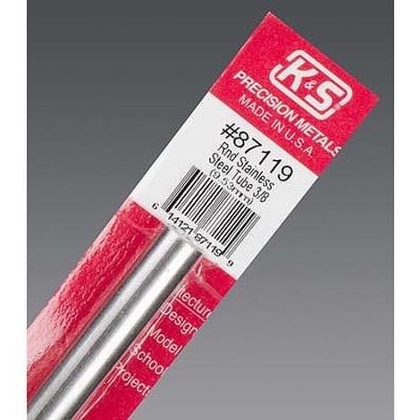 Stainless Steel Round Tube - 3/8 x 12"