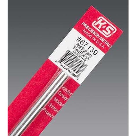 Stainless Steel Round Rod - 1/4 x 12"