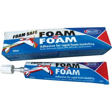 Foam 2 Foam, Foam Safe Glue, 50ml: EPO, EPS, Wood
