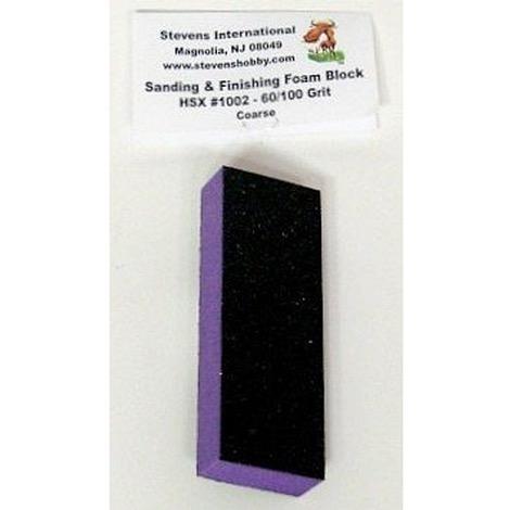 Sanding Block - 60/100 Grit Coarse Sanding & Finishing Foam Block (1/Bag)