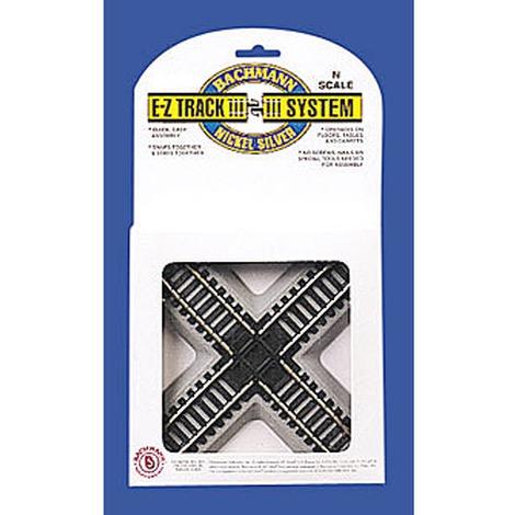 N-Scale EZ-Track 90 Degree Crossing Tracks