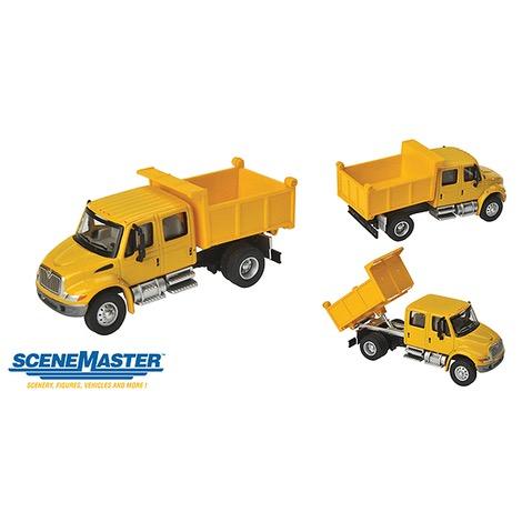 HO International(R) 4300 Crew Cab Dump Truck - Yellow