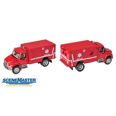 HO International 4300 EMS Ambulance -- Red