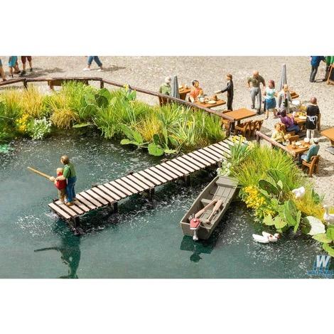HO Small Shoreline Pier -- Laser-Cut Wood Kit
