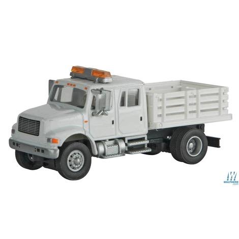 HO International(R) 4900 Crew-Cab Open Stake-Bed Utility Truck