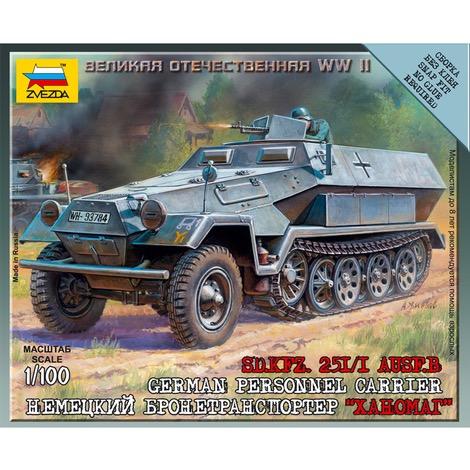 1/100 German SD.KFZ. 251/I Ausf. B Half-track Armored Personnel Carrier