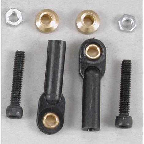 Dubro Swivel Ball Link w/Hardware - Black 4-40 (2)