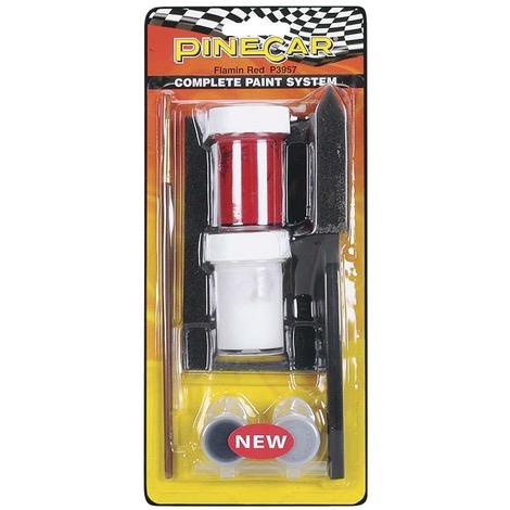 PineCar Complete Paint System - Flamin Red