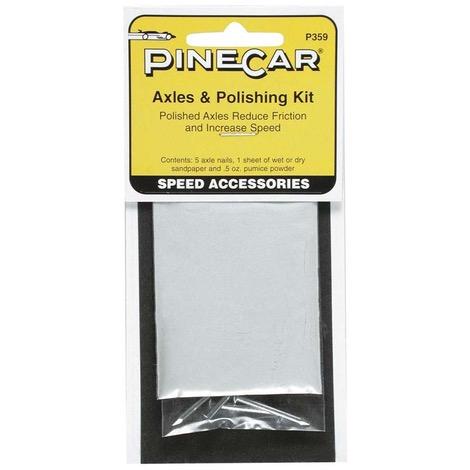 PineCar Axles & Polishing Kit