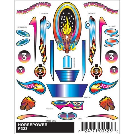 Pinecar Decal -- Horsepower