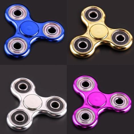 Fidget Spinner - Chrome Bling Tri Spinner