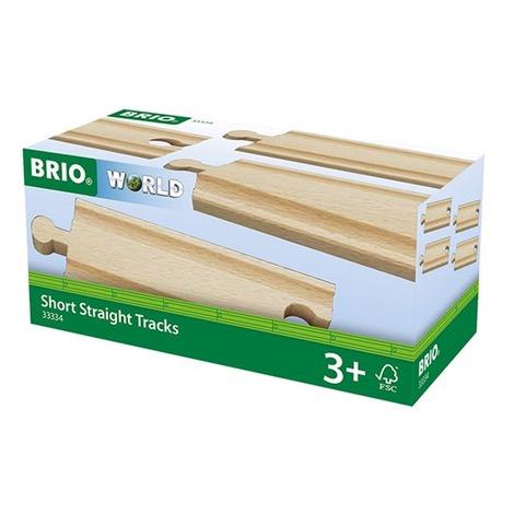 Brio Short Straight Tracks for Railway (4 pc)
