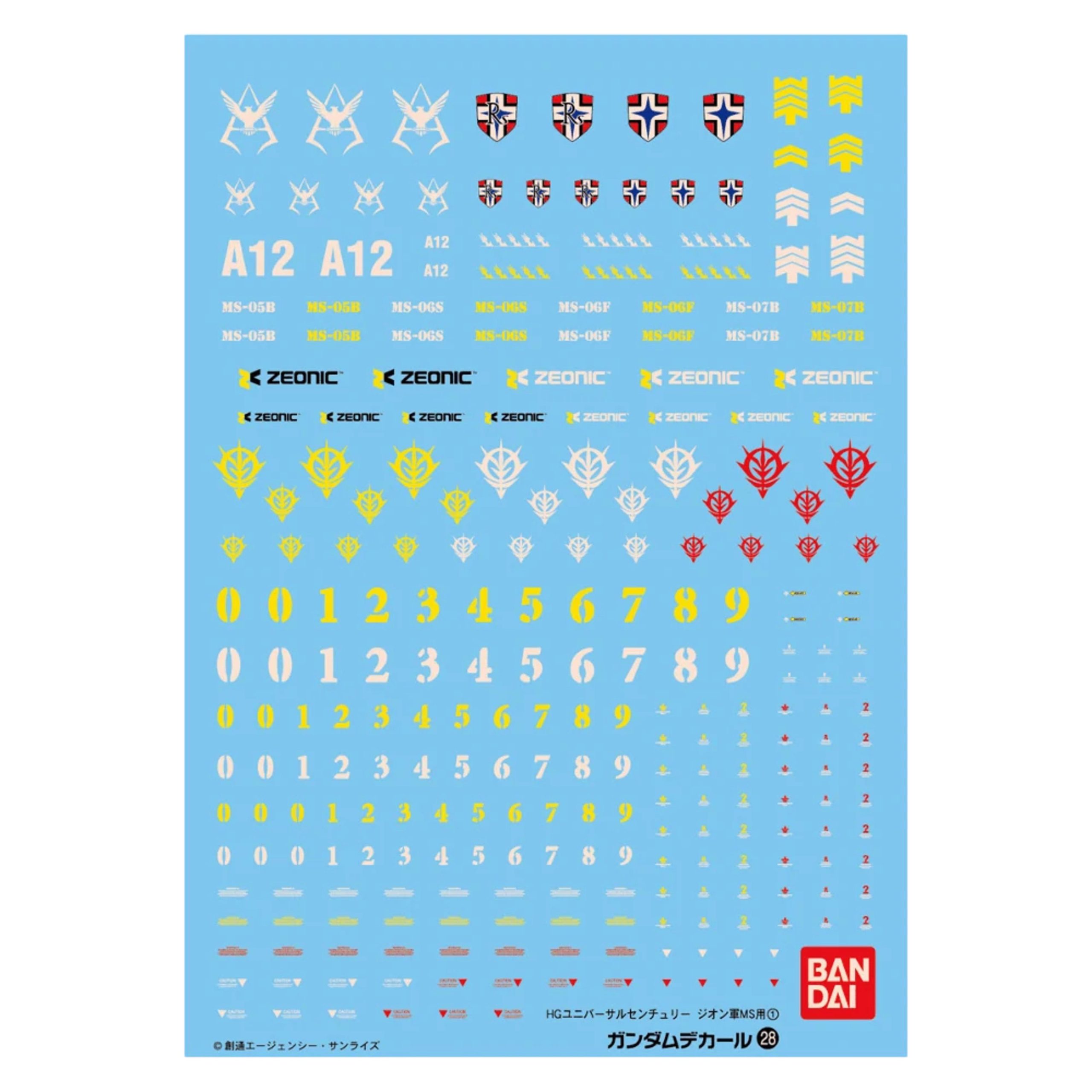 HGUC GD-28 Zeon 1 Decals