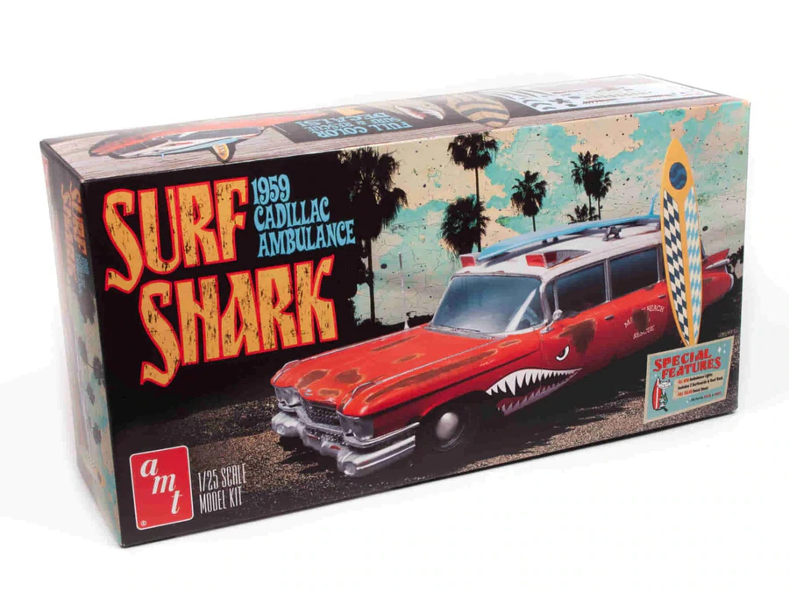 AMT 1/25 1959 Surf Shark Cadillac Ambulance Model Kit