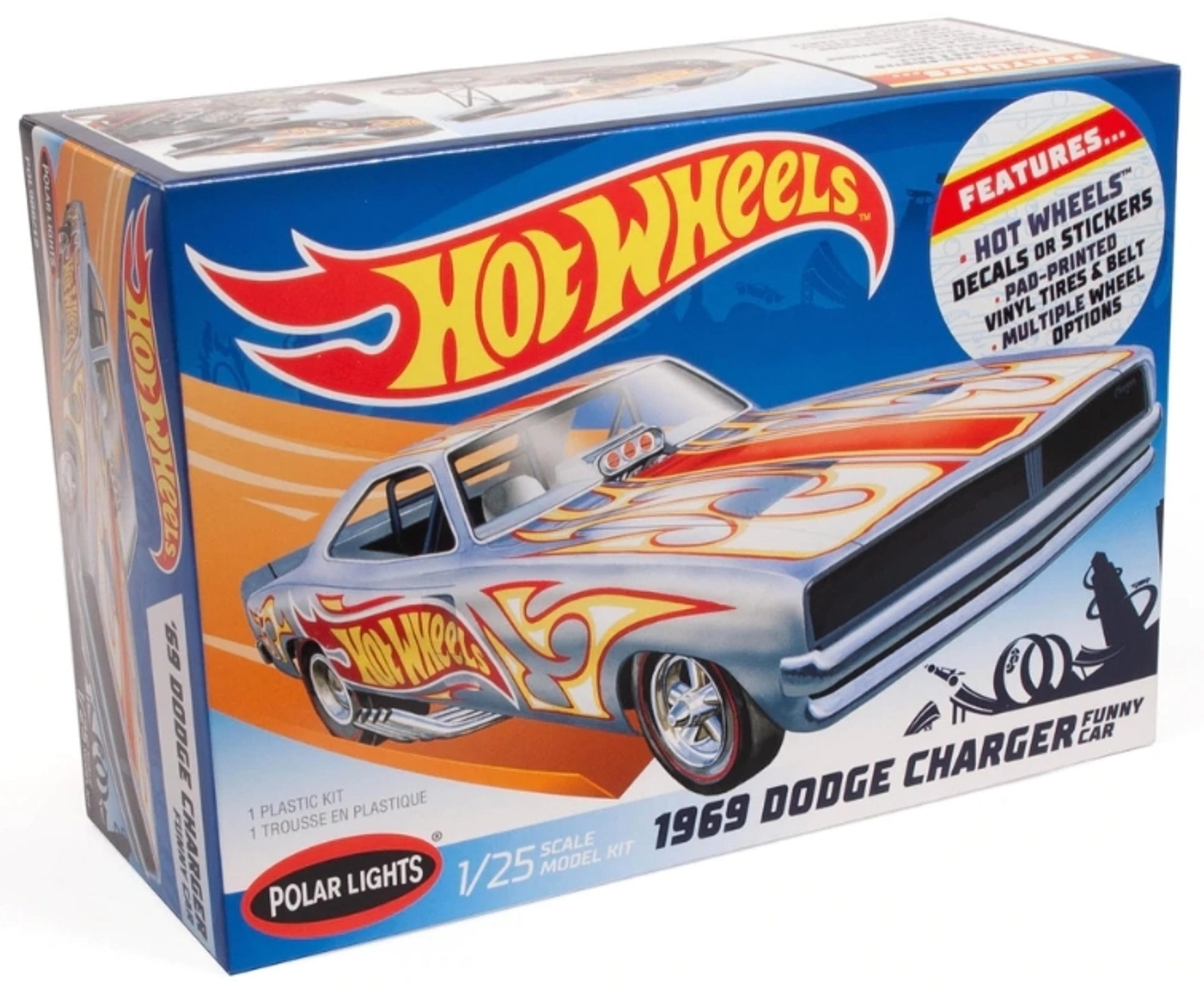 Polar Lights 1/25 Hot Wheels 1969 Dodge Charger Funny Car Model Kit