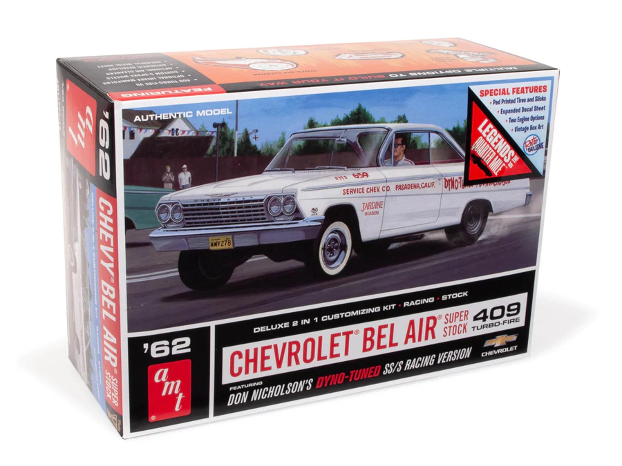 AMT 1/25 1962 Chevy Bel Air Super Stock Don Nicholson Model Kit