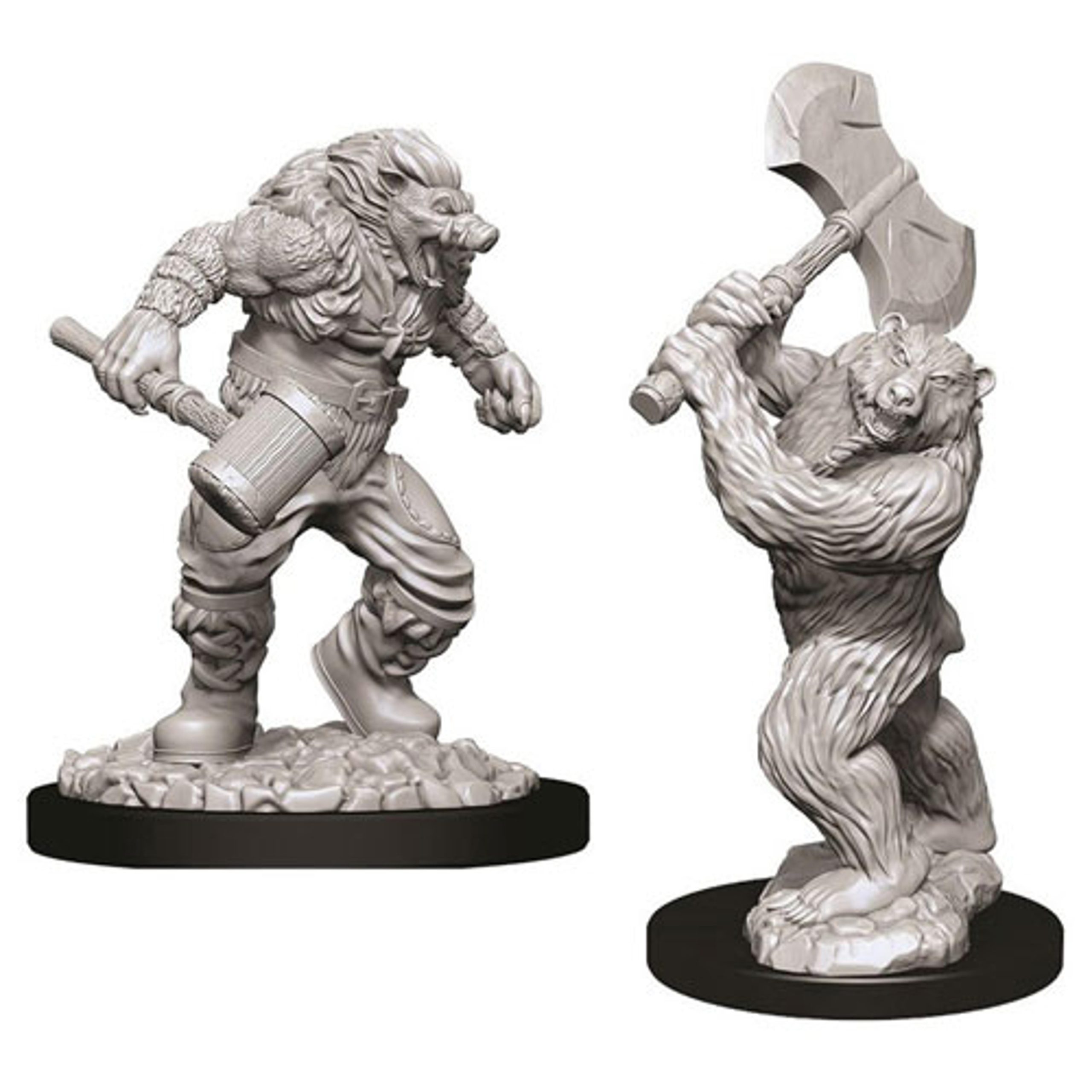 WizKids Nolzurs Marvelous Unpainted Minis: Wereboar and Werebear (2 ct)