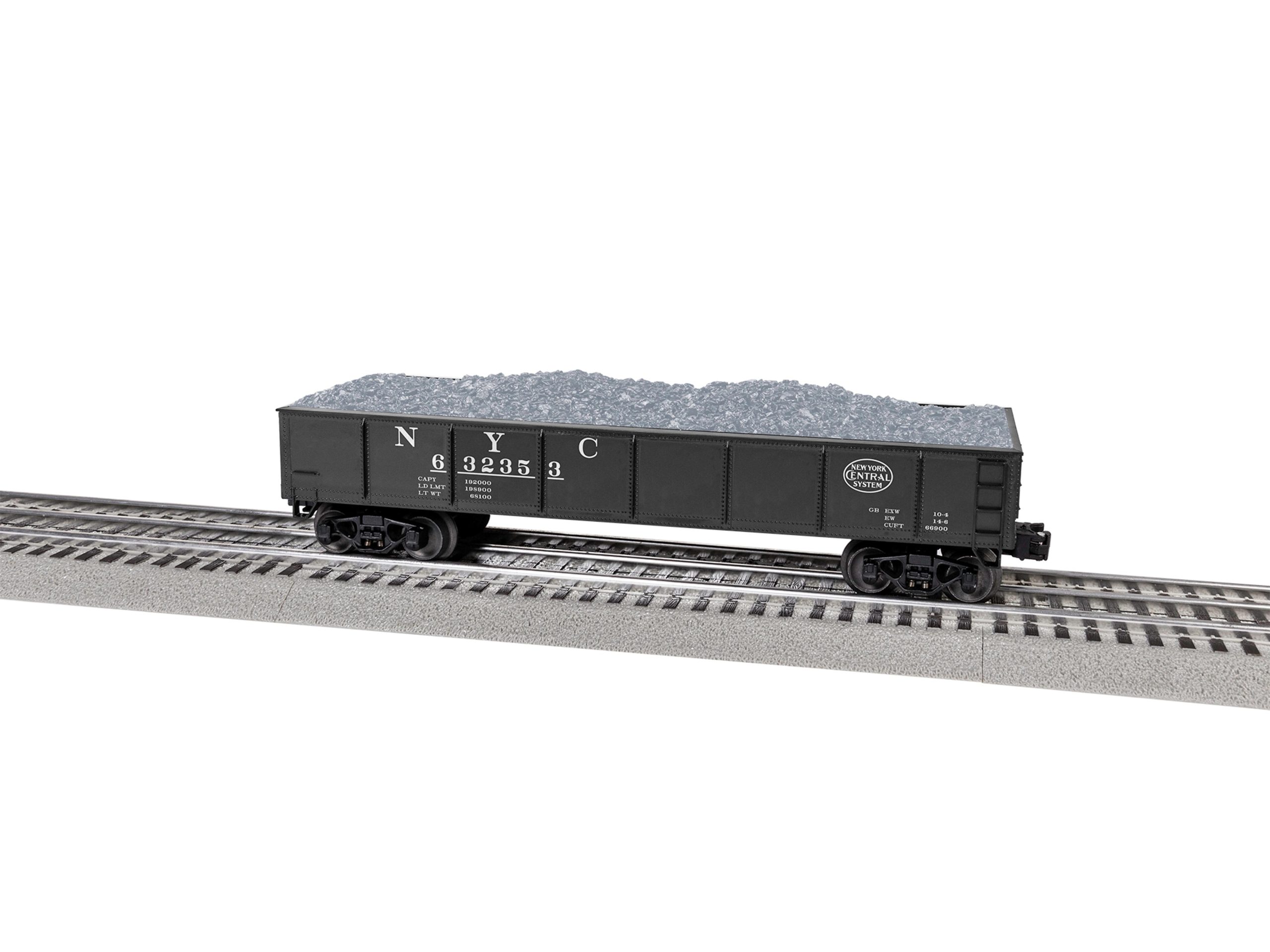 Lionel O Scale New York Central Standard Gondola w/ Ballast Load