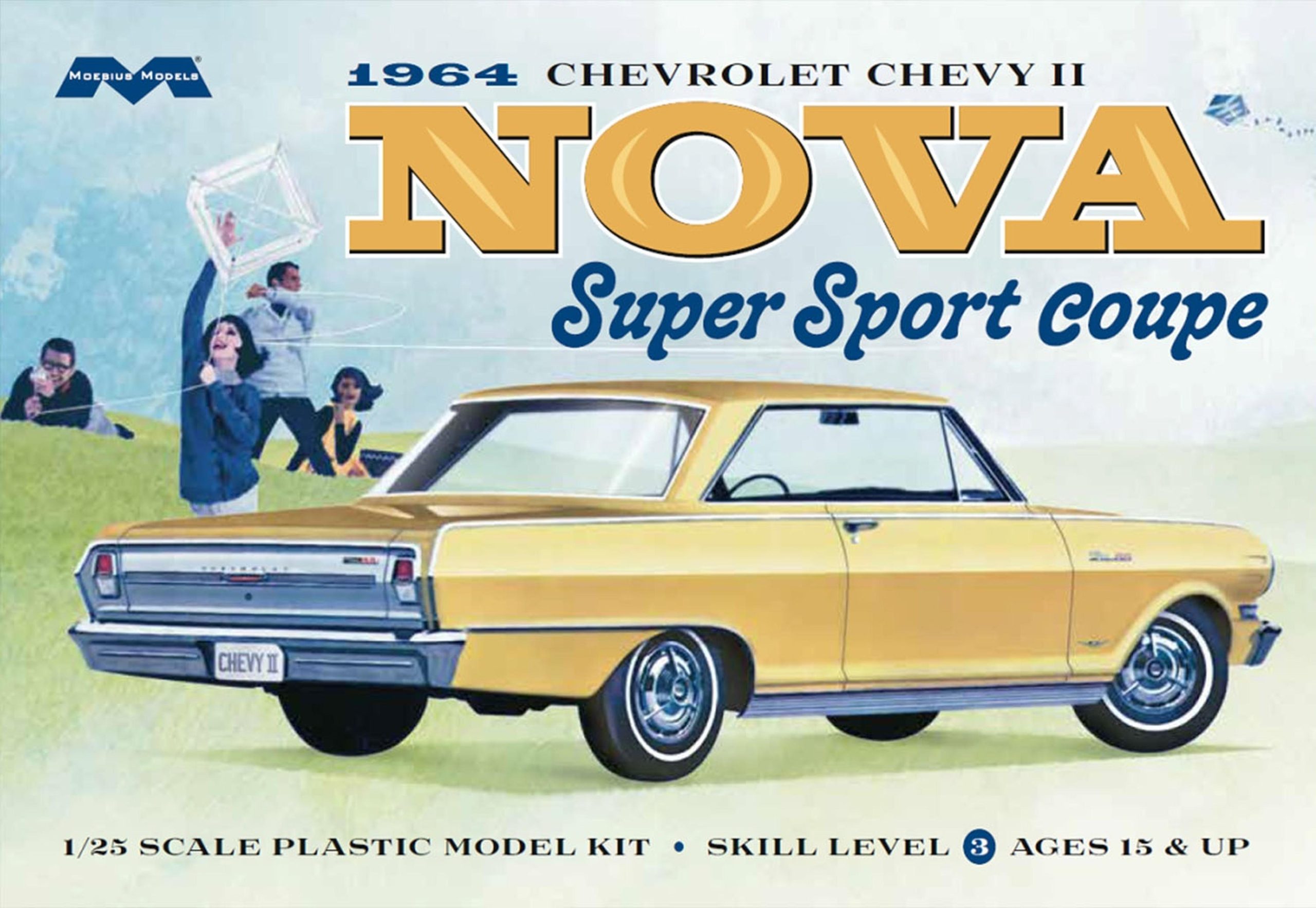 Moebius 1/25 1964 Chevrolet Nova Super Short Coupe Model Kit