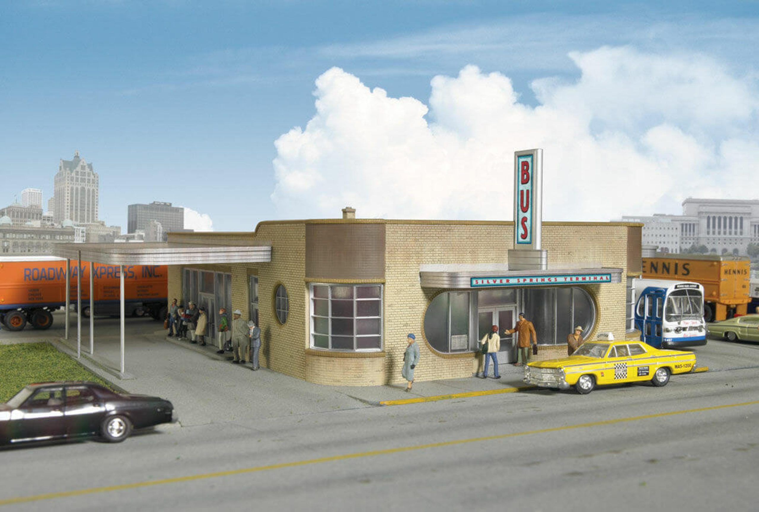 Walthers HO Silver Springs Bus Terminal Model Kit